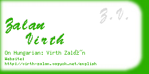 zalan virth business card